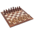 Grand Medieval Chess Set - Polystone Pieces & Wood Board